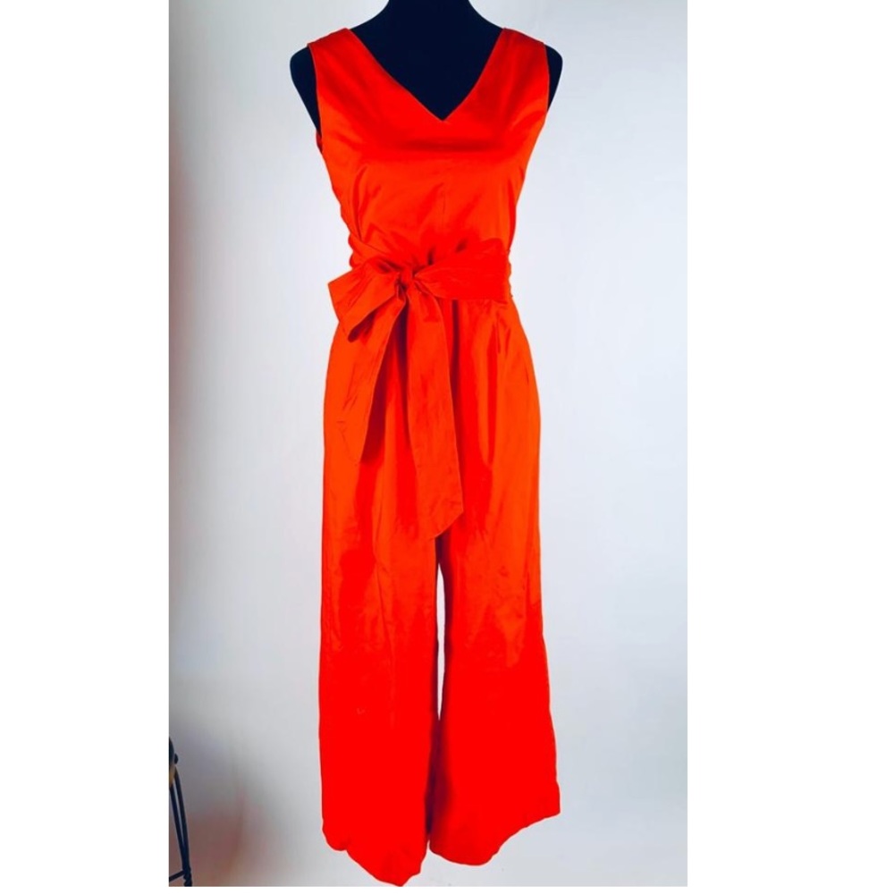 J.Crew Wrap Tie Jumpsuit Stretch Wide Leg Romper 4 - Picture 1 of 8